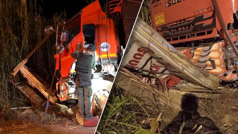 รถพ่วงซิ่งชนด่าน ตชด.แม่สอด พังยับ “ผู้กอง” เสียชีวิตขณะปฏิบัติหน้าที่