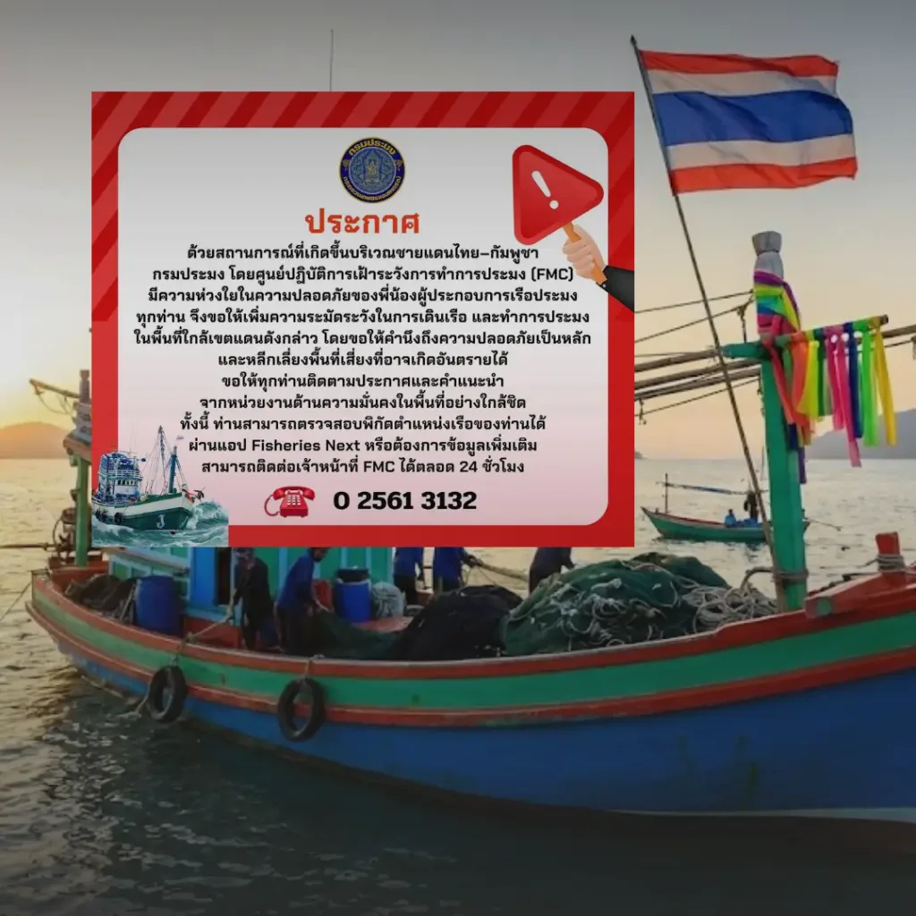 กรมประมงเตือนเรือประมงไทยทุกลำหลีกเลี่ยงชายแดนไทย–กัมพูชา » The Mainstream